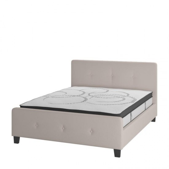 Flash Furniture Tribeca Queen Platform Bed Set-Beige HG-BM10-19-GG