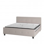 Flash Furniture Tribeca King Platform Bed Set-Beige HG-BM10-20-GG