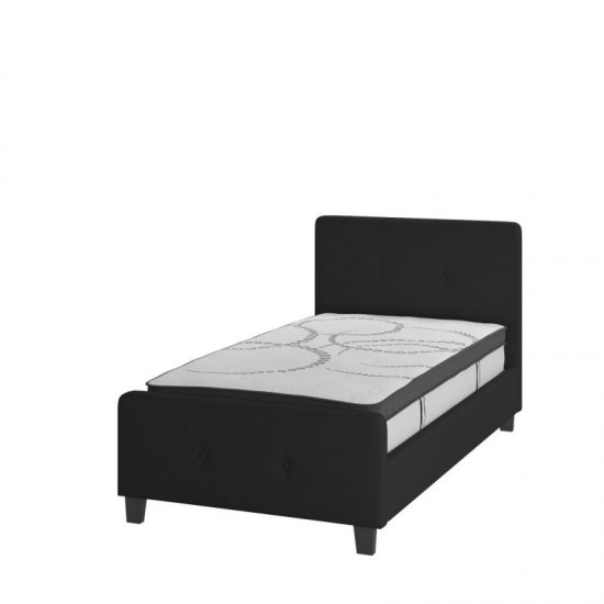Flash Furniture Tribeca Twin Platform Bed Set-Black HG-BM10-21-GG