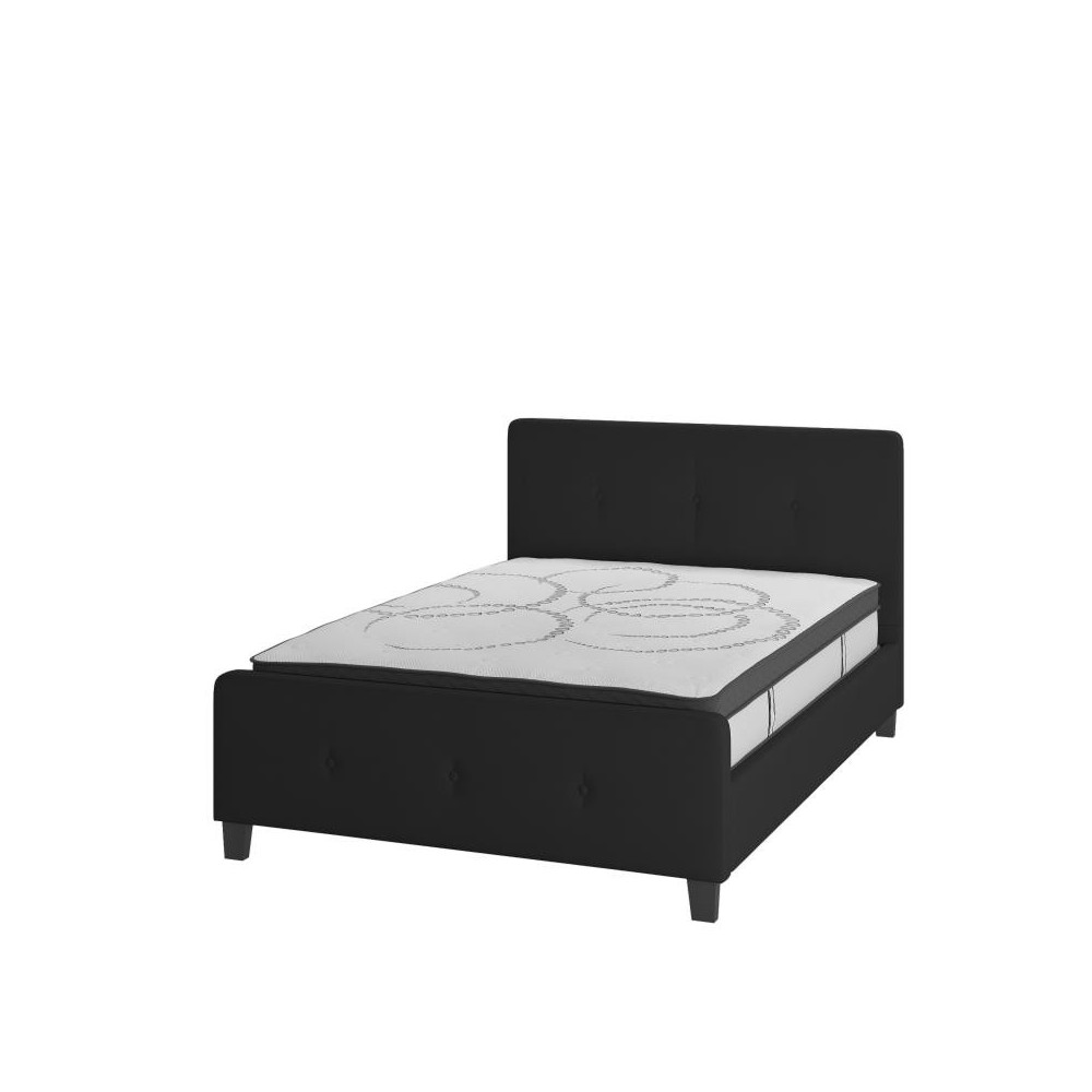 Flash Furniture Tribeca Full Platform Bed Set-Black HG-BM10-22-GG