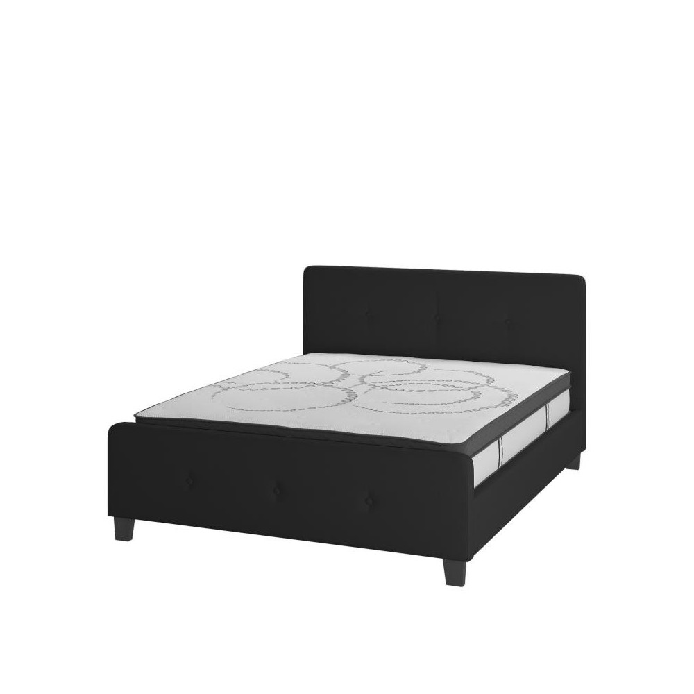 Flash Furniture Tribeca Queen Platform Bed Set-Black HG-BM10-23-GG