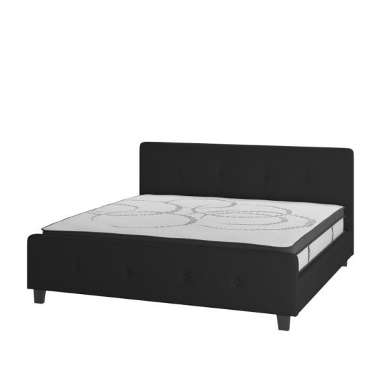 Flash Furniture Tribeca King Platform Bed Set-Black HG-BM10-24-GG