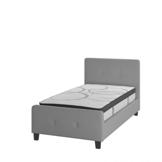 Flash Furniture Tribeca Twin Platform Bed Set-Gray HG-BM10-25-GG