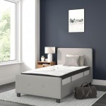 Flash Furniture Tribeca Twin Platform Bed Set-Gray HG-BM10-25-GG
