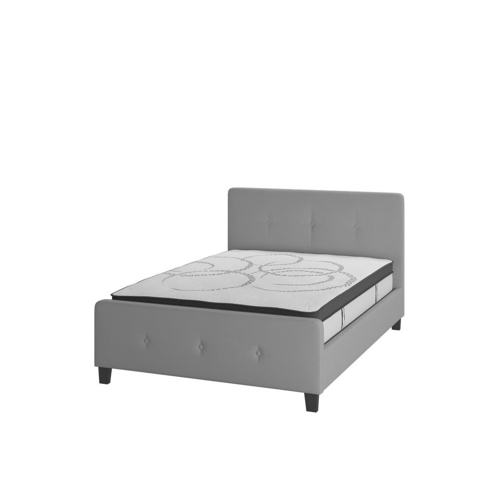 Flash Furniture Tribeca Full Platform Bed Set-Gray HG-BM10-26-GG