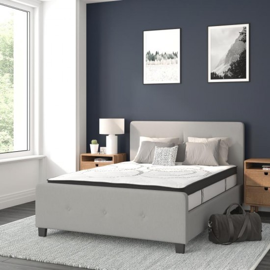 Flash Furniture Tribeca Full Platform Bed Set-Gray HG-BM10-26-GG