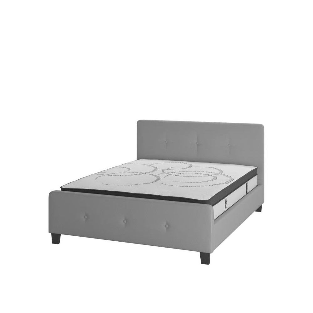 Flash Furniture Tribeca Queen Platform Bed Set-Gray HG-BM10-27-GG