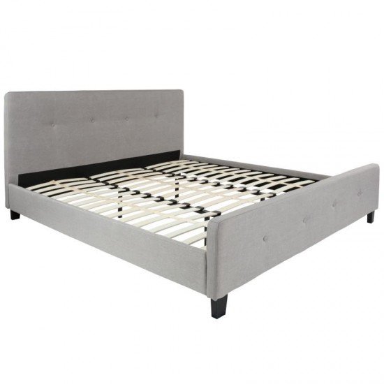 Flash Furniture Tribeca King Platform Bed Set-Gray HG-BM10-28-GG