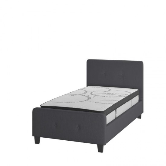 Flash Furniture Tribeca Twin Platform Bed Set-Gray HG-BM10-29-GG