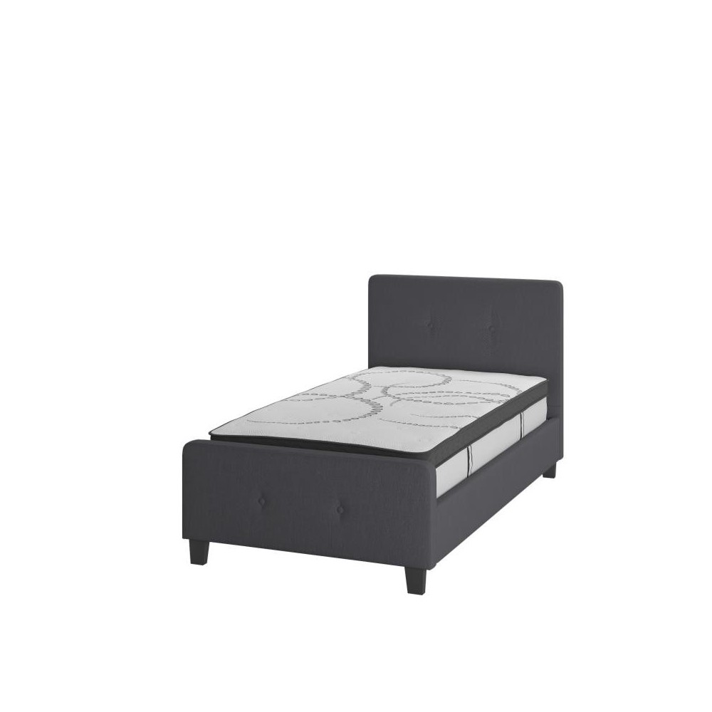 Flash Furniture Tribeca Twin Platform Bed Set-Gray HG-BM10-29-GG