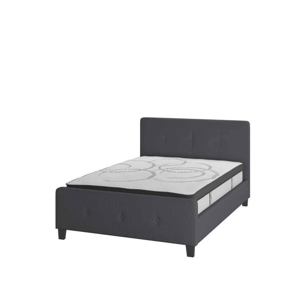 Flash Furniture Tribeca Full Platform Bed Set-Gray HG-BM10-30-GG