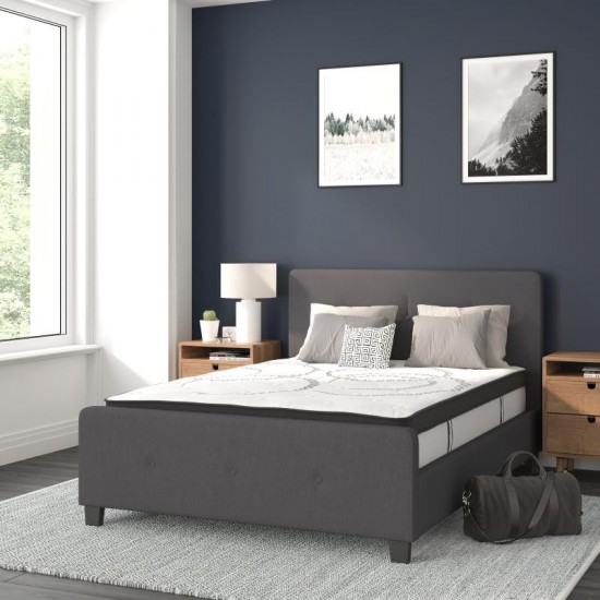 Flash Furniture Tribeca Full Platform Bed Set-Gray HG-BM10-30-GG