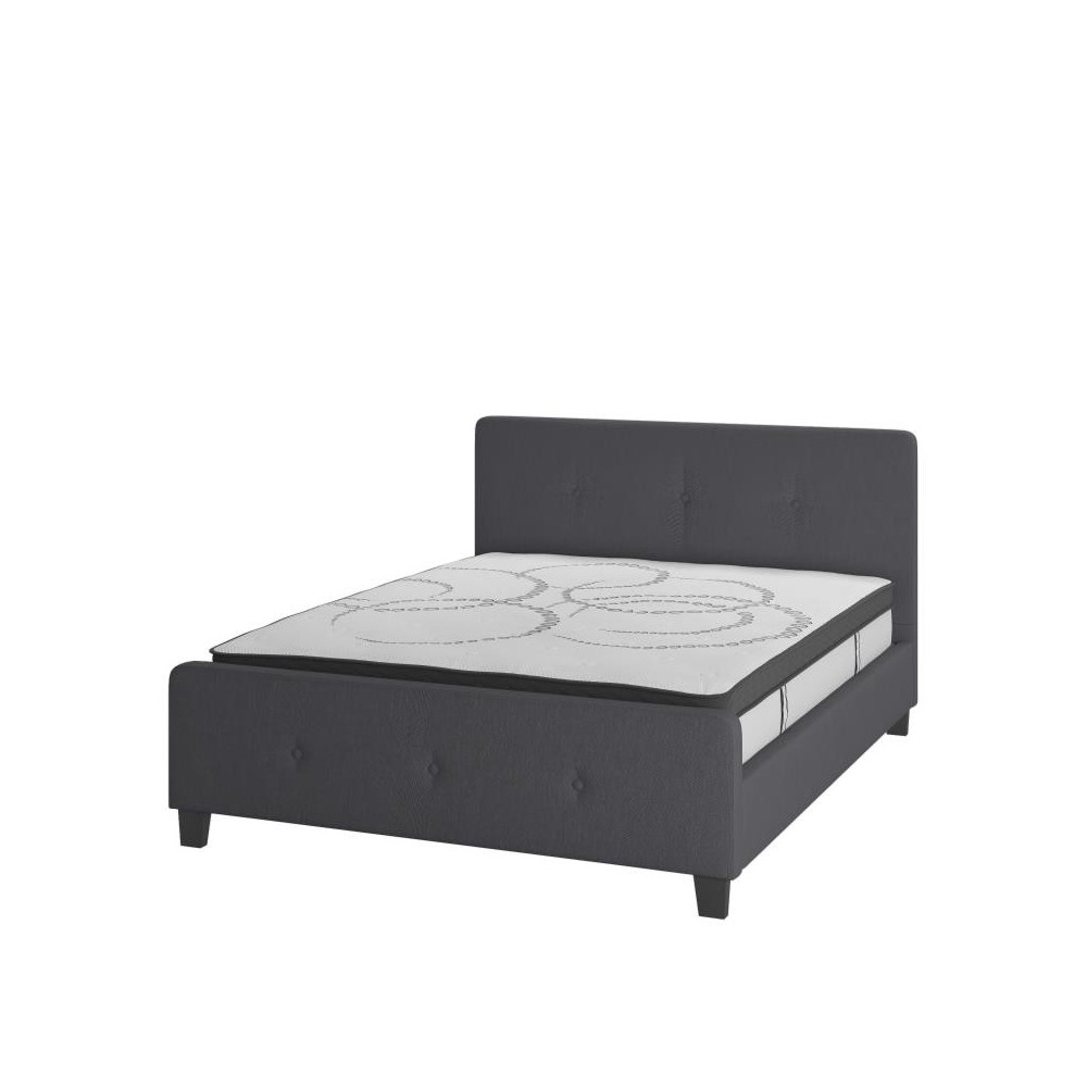 Flash Furniture Tribeca Queen Platform Bed Set-Gray HG-BM10-31-GG