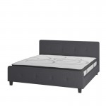 Flash Furniture Tribeca King Platform Bed Set-Gray HG-BM10-32-GG