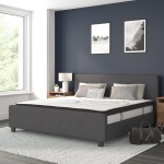 Flash Furniture Tribeca King Platform Bed Set-Gray HG-BM10-32-GG