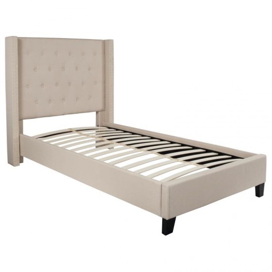 Flash Furniture Riverdale Twin Platform Bed Set-Beige HG-BM10-33-GG