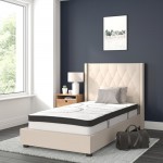 Flash Furniture Riverdale Twin Platform Bed Set-Beige HG-BM10-33-GG