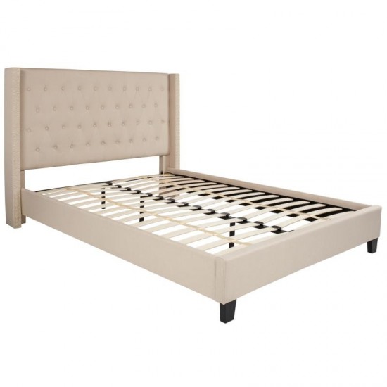 Flash Furniture Riverdale Queen Platform Bed Set-Beige HG-BM10-35-GG