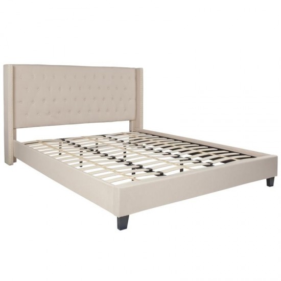 Flash Furniture Riverdale King Platform Bed Set-Beige HG-BM10-36-GG