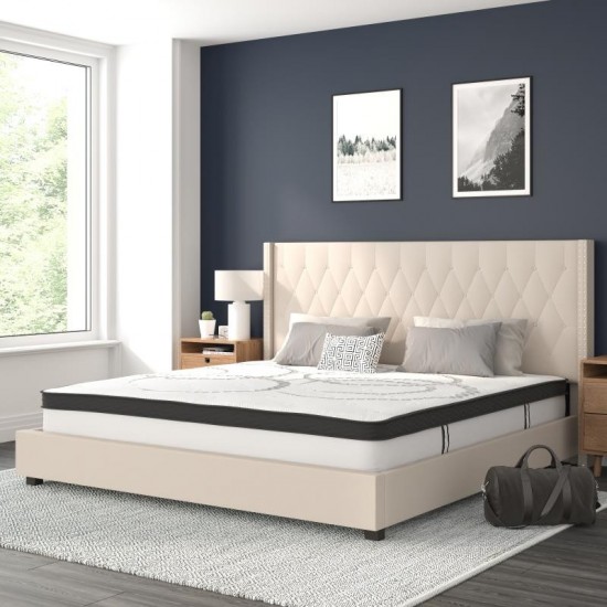 Flash Furniture Riverdale King Platform Bed Set-Beige HG-BM10-36-GG