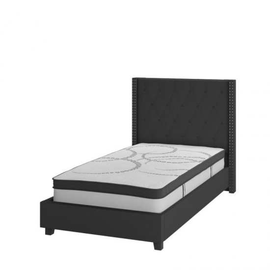 Flash Furniture Riverdale Twin Platform Bed Set-Black HG-BM10-37-GG