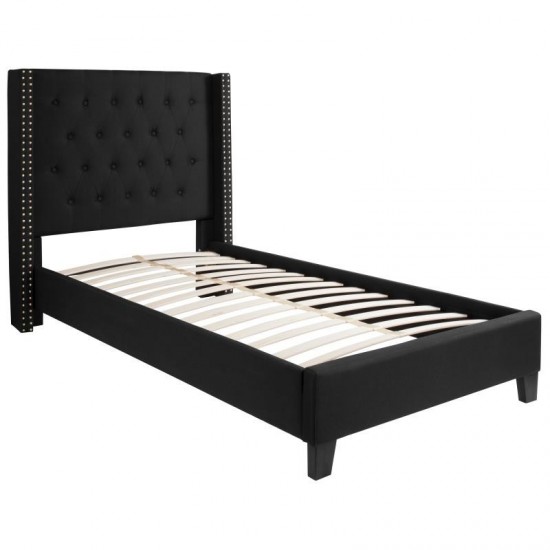 Flash Furniture Riverdale Twin Platform Bed Set-Black HG-BM10-37-GG