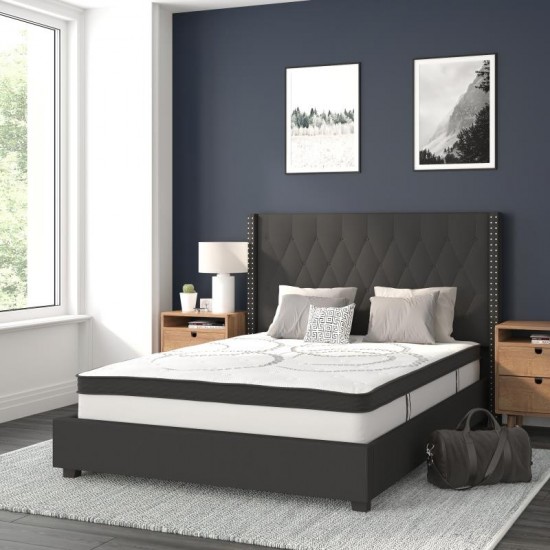 Flash Furniture Riverdale Full Platform Bed Set-Black HG-BM10-38-GG