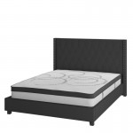 Flash Furniture Riverdale Queen Platform Bed Set-Black HG-BM10-39-GG