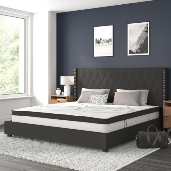 Flash Furniture Riverdale King Platform Bed Set-Black HG-BM10-40-GG