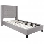 Flash Furniture Riverdale Twin Platform Bed Set-Gray HG-BM10-41-GG