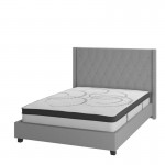 Flash Furniture Riverdale Full Platform Bed Set-Gray HG-BM10-42-GG