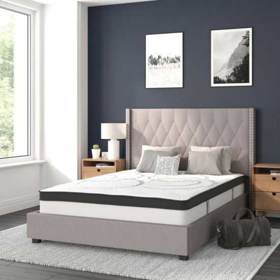 Flash Furniture Riverdale Full Platform Bed Set-Gray HG-BM10-42-GG