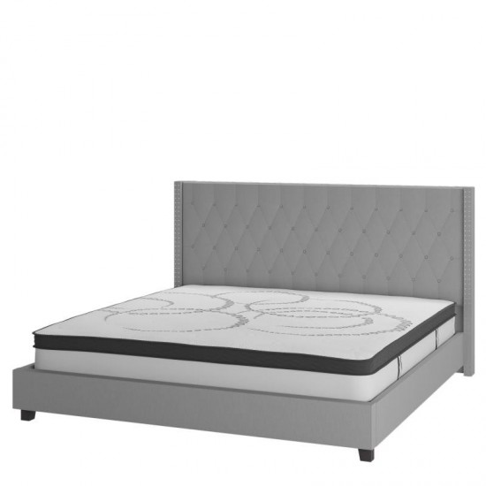 Flash Furniture Riverdale Queen Platform Bed Set-Gray HG-BM10-43-GG