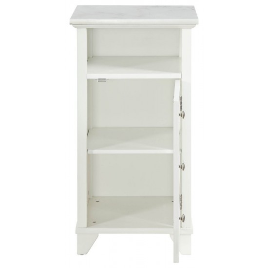 ACME Sherlock Cabinet, Marble & White