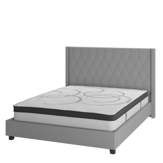 Flash Furniture Riverdale King Platform Bed Set-Gray HG-BM10-44-GG