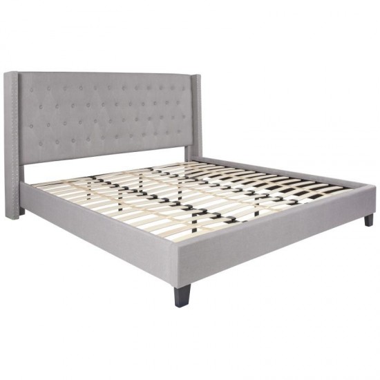 Flash Furniture Riverdale King Platform Bed Set-Gray HG-BM10-44-GG