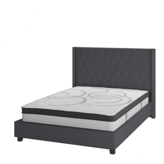 Flash Furniture Riverdale Full Platform Bed Set-Gray HG-BM10-46-GG