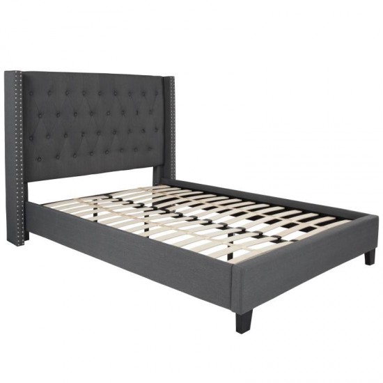 Flash Furniture Riverdale Full Platform Bed Set-Gray HG-BM10-46-GG