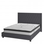 Flash Furniture Riverdale Queen Platform Bed Set-Gray HG-BM10-47-GG