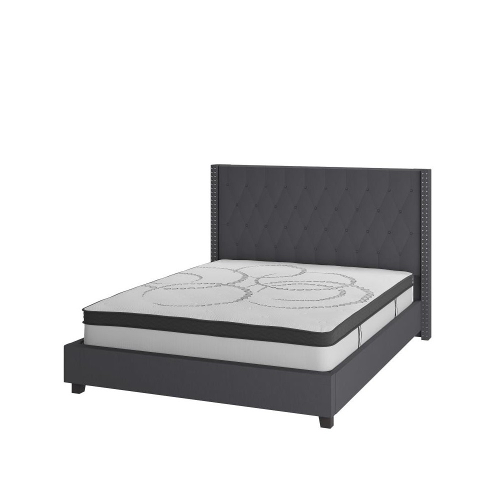 Flash Furniture Riverdale Queen Platform Bed Set-Gray HG-BM10-47-GG