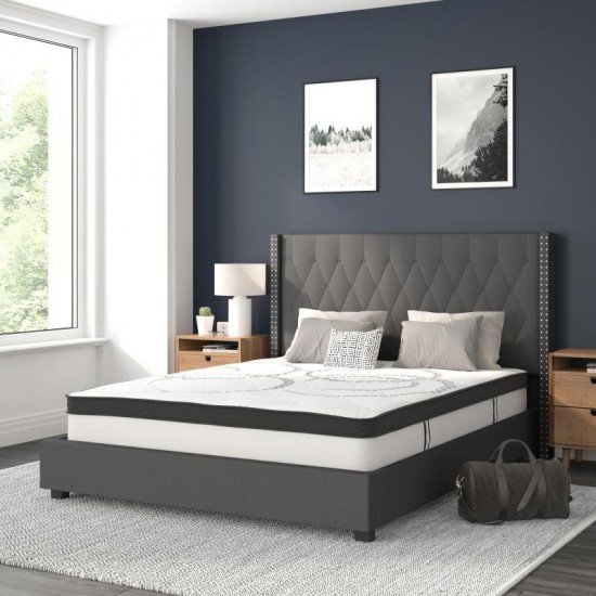 Flash Furniture Riverdale Queen Platform Bed Set-Gray HG-BM10-47-GG