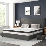 Flash Furniture Riverdale King Platform Bed Set-Gray HG-BM10-48-GG