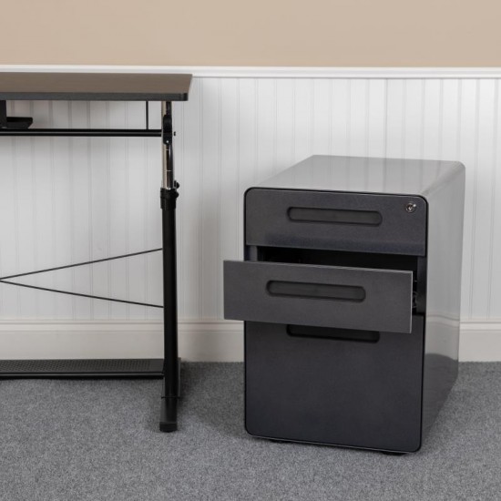 Flash Furniture Wren 3-Drawer Filing Cabinet-Black HZ-AP535-01-BK-GG