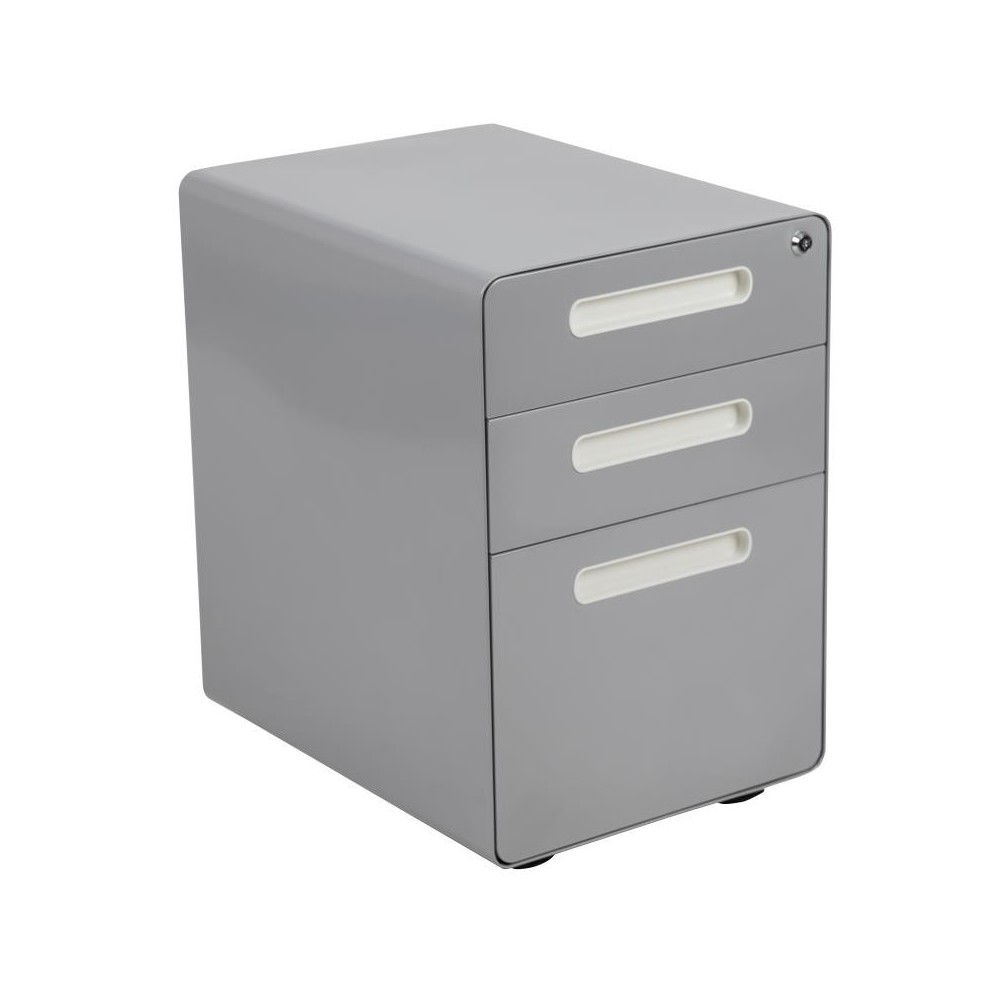 Flash Furniture Wren 3-Drawer Filing Cabinet-Gray HZ-AP535-01-GRY-GG