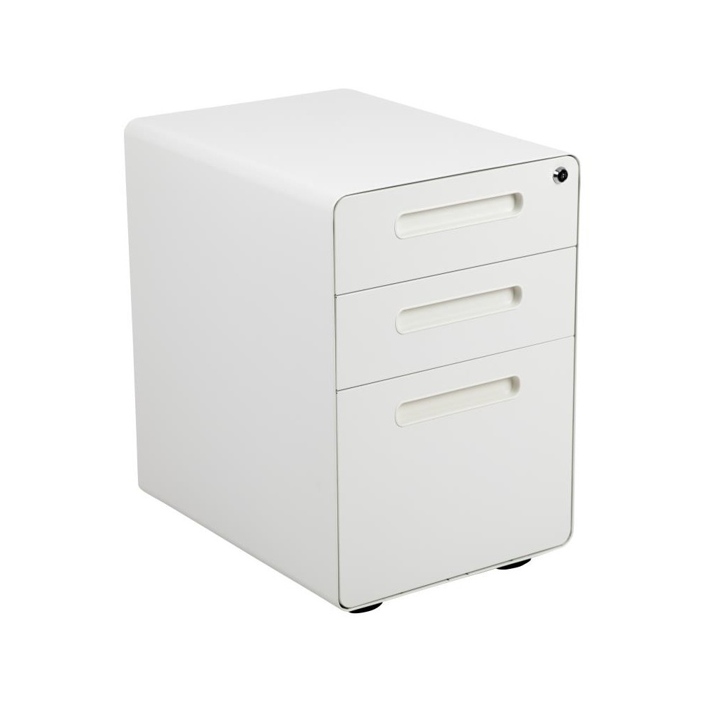 Flash Furniture Wren 3-Drawer Filing Cabinet-White HZ-AP535-01-W-GG