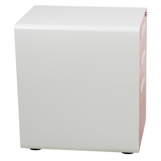 Flash Furniture Wren Drawer File Cabinet-White/Red HZ-AP535-02-RED-WH-GG