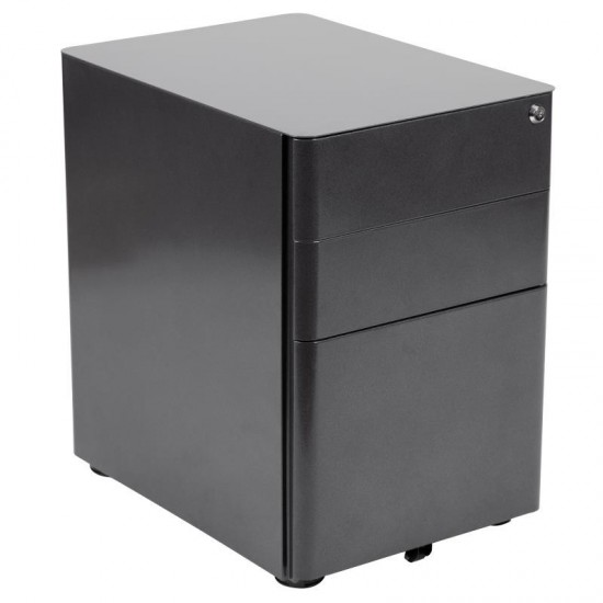 Flash Furniture Warner 3-Drawer Filing Cabinet-Black HZ-CHPL-01-BK-GG