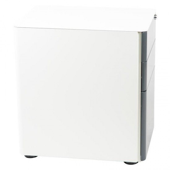 Flash Furniture Warner Filing Cabinet-White/Charcoal HZ-CHPL-02-GRY-WH-GG