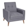 Flash Furniture Conrad Slate Gray Faux Linen Chair IS-22271C-GY-GG