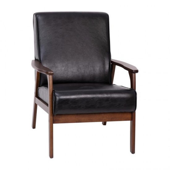 Flash Furniture Langston Black LeatherSoft Arm Chair IS-IT673317-BK-GG